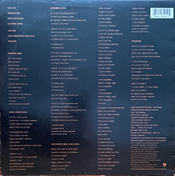 Sting - ...Nada Como El Sol | A&M Records (SP-3295) - 2