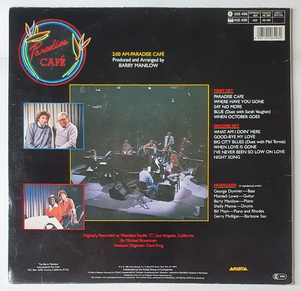 Barry Manilow - 2:00 AM Paradise Café | Arista (#206 496) - 2 Barry Manilow - 2:00 AM Paradise Café | Arista (#206 496) - 2