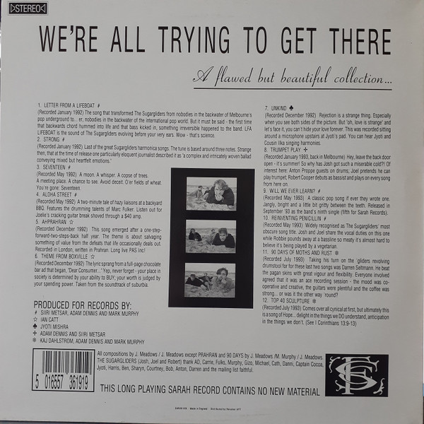The Sugargliders - We're All Trying To Get There | Sarah Records (SARAH 619) - 2 The Sugargliders - We're All Trying To Get There | Sarah Records (SARAH 619) - 2