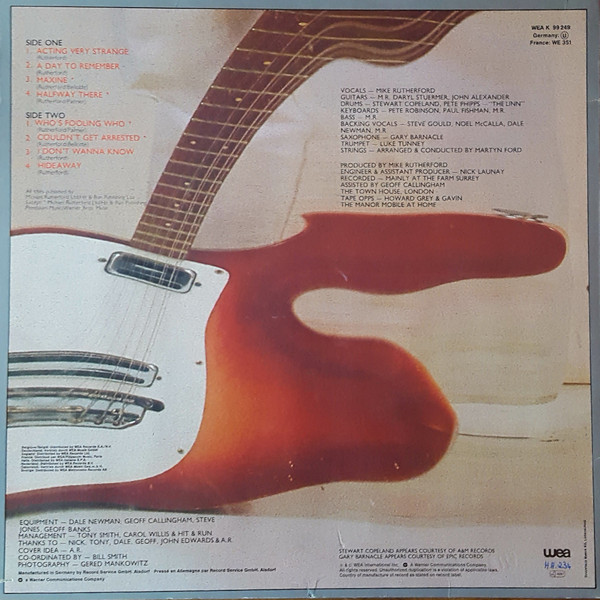 Mike Rutherford - Acting Very Strange | WEA (K 99249) - main
