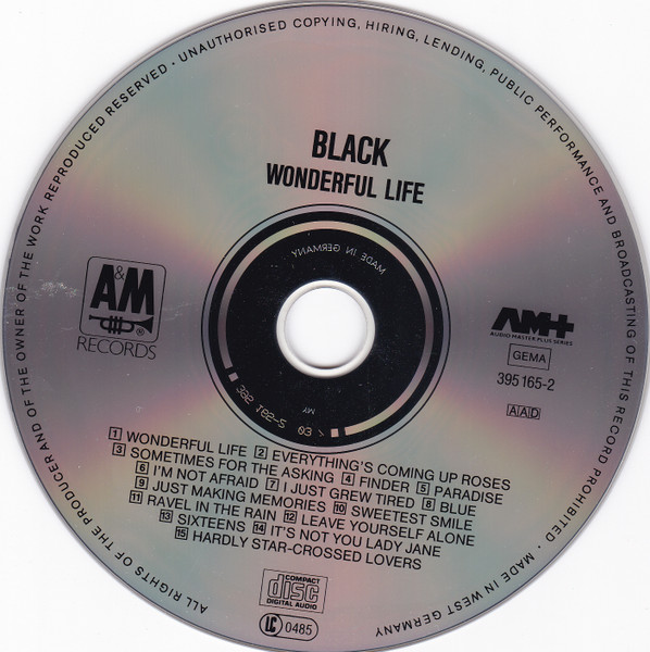 Black - Wonderful Life | A&M Records (395165-2) - 3