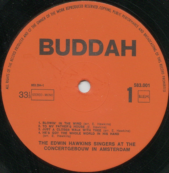 Edwin Hawkins Singers - Live At The Concertgebouw In Amsterdam | Buddah Records (583.001) - 3
