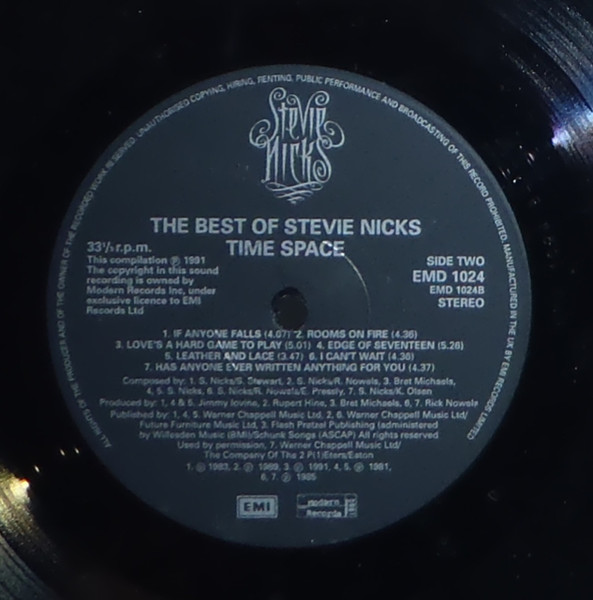 Stevie Nicks - Timespace - The  Best Of Stevie Nicks | EMI (EMD 1024) - 4