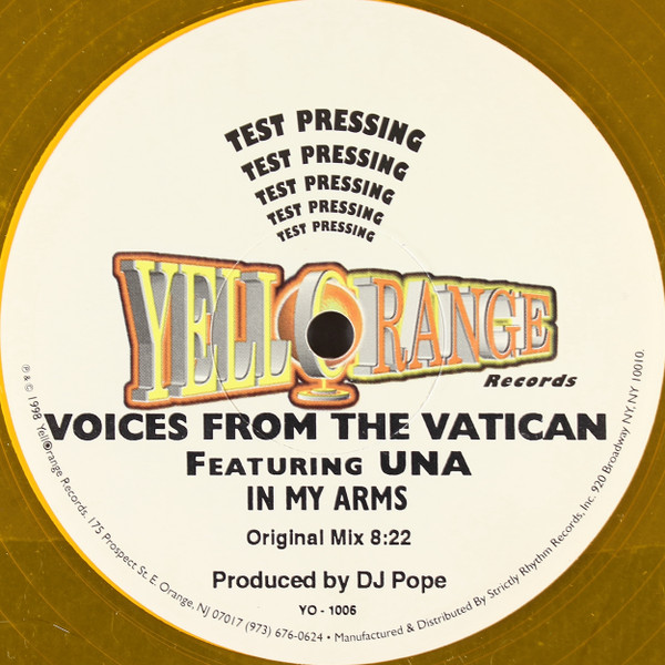 Voices From The Vatican Featuring Una - In My Arms | Yellorange (YO-1006)
