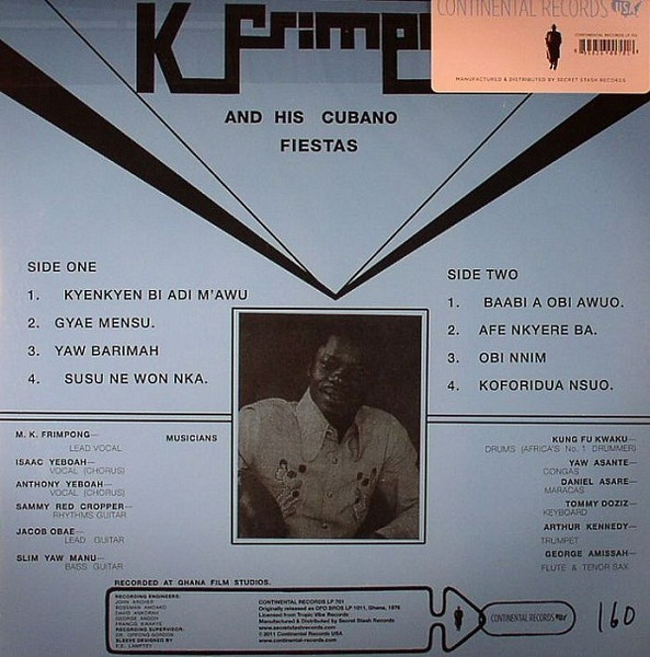K. Frimpong & His Cubano Fiestas - K. Frimpong And His Cubano Fiestas | Continental Records USA (LP 701) - 2 K. Frimpong & His Cubano Fiestas - K. Frimpong And His Cubano Fiestas | Continental Records USA (LP 701) - 2