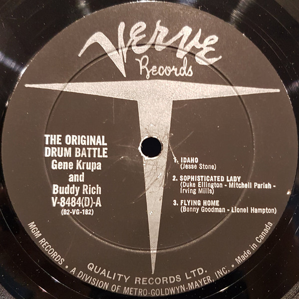 Gene Krupa & Buddy Rich - The Original Drum Battle! [Vinyl] | Verve Records (V-8484) - 4