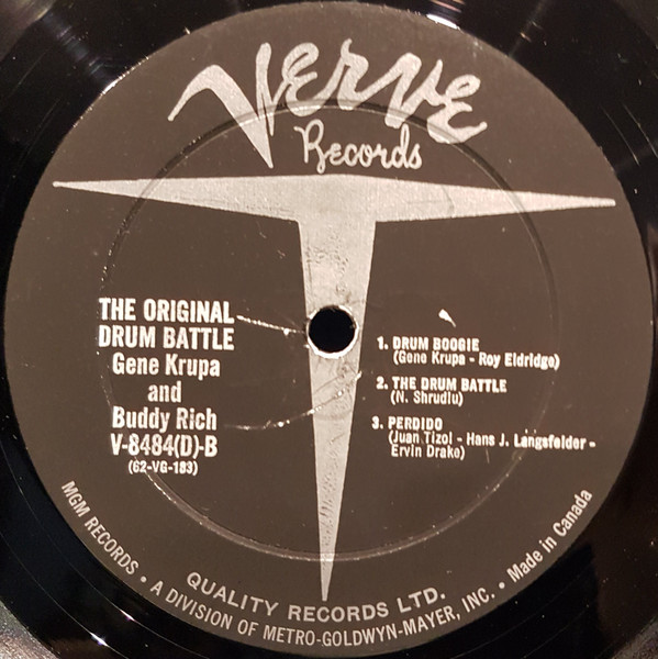 Gene Krupa & Buddy Rich - The Original Drum Battle! [Vinyl] | Verve Records (V-8484) - 3