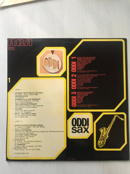 Gianni Oddi - 1 | RCA Italiana (TPL1-1047) - 2 Gianni Oddi - 1 | RCA Italiana (TPL1-1047) - 2