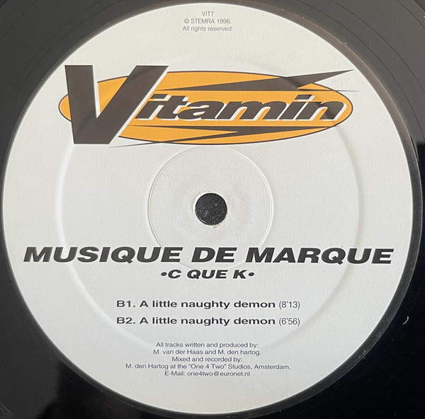Musique De Marque - C Que K | Vitamin Records (VIT7) - 4