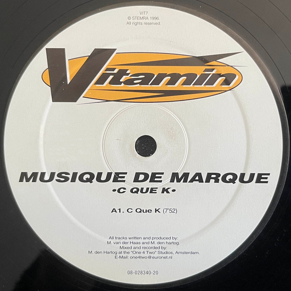 Musique De Marque - C Que K | Vitamin Records (VIT7) - 3