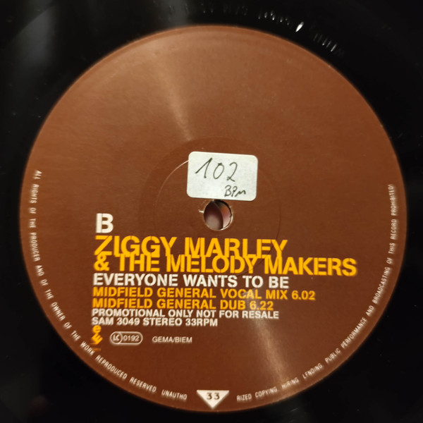 Ziggy Marley And The Melody Makers - Everyone Wants To Be | Elektra (SAM 3049) - 4 Ziggy Marley And The Melody Makers - Everyone Wants To Be | Elektra (SAM 3049) - 4
