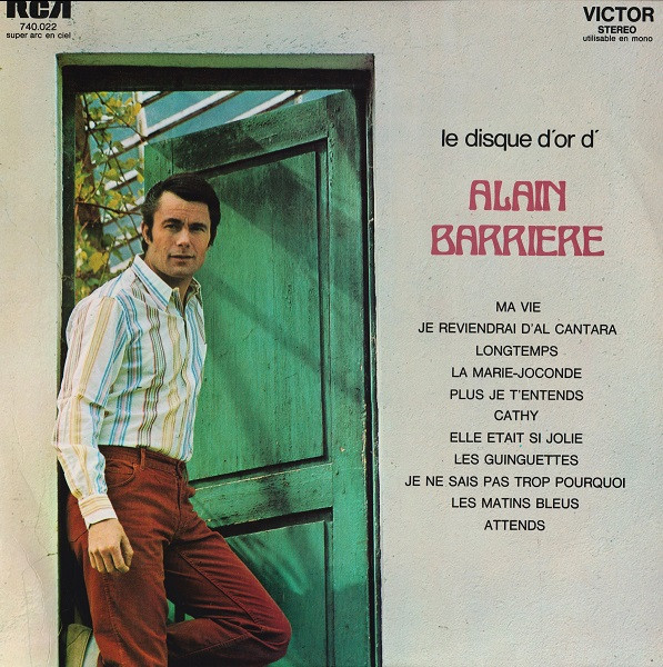 Alain Barrière - Le Disque D'Or D'Alain Barriere | RCA Victor (740.022) - main