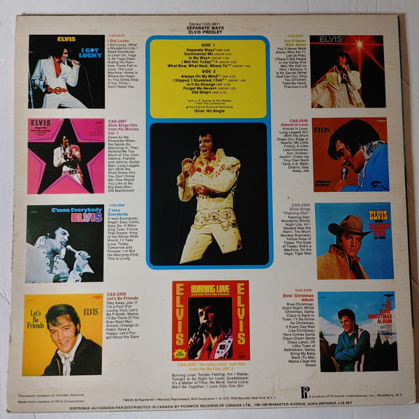 Elvis Presley - Separate Ways | Pickwick (CAS-2611) - 2 Elvis Presley - Separate Ways | Pickwick (CAS-2611) - 2