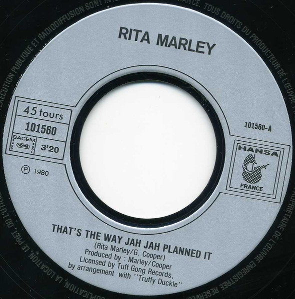 Rita Marley - That's The Way | Hansa France (101 560) - 3