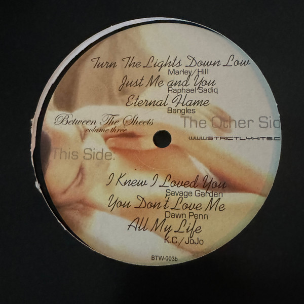 Various - Between The Sheets Volume Three | Strictly Hits Vinyl Service (BTW-003) - 2 Various - Between The Sheets Volume Three | Strictly Hits Vinyl Service (BTW-003) - 2