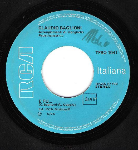 Claudio Baglioni - E Tu... | RCA (TPBO 1041) - 3