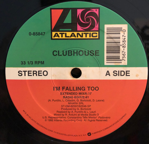 Club House - I'm Falling Too | Atlantic (0-85847) - 2