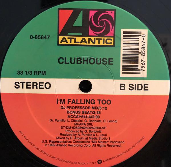 Club House - I'm Falling Too | Atlantic (0-85847) - 3