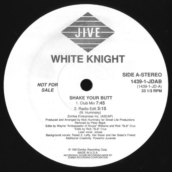 White Knight - Shake Your Butt / Yo Baby Yo | Jive (1439-1-JDAB) - main White Knight - Shake Your Butt / Yo Baby Yo | Jive (1439-1-JDAB) - main