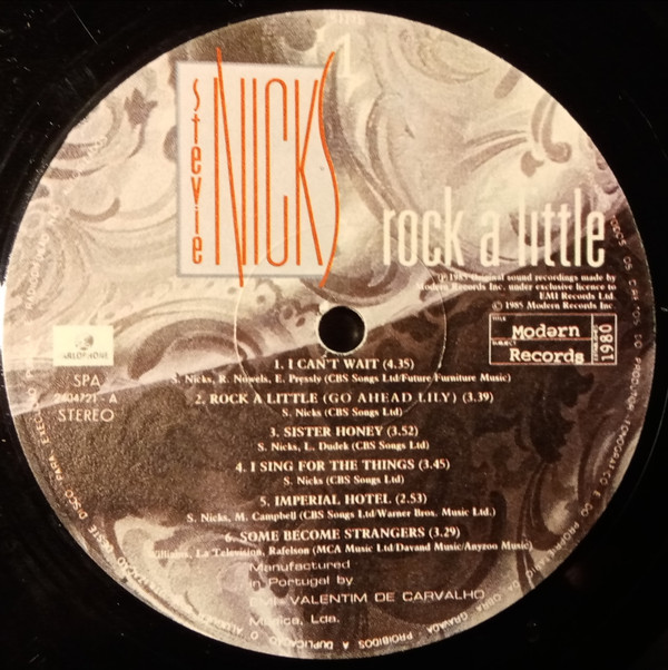 Stevie Nicks - Rock A Little | Modern Records (24 0472 1) - 3