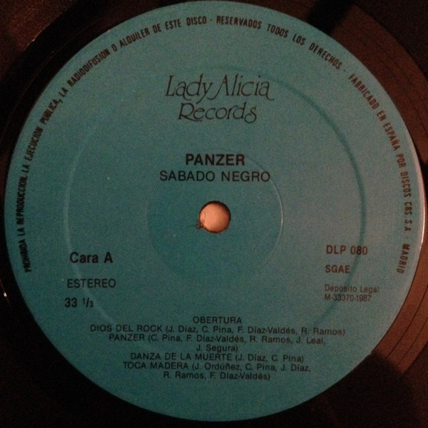Panzer - Sabado Negro | Lady Alicia Records (DLP 080) - 3 Panzer - Sabado Negro | Lady Alicia Records (DLP 080) - 3