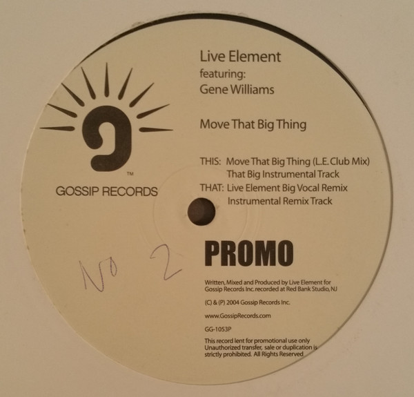 Live Element - Move That Big Thing | Gossip Records (GG-1053P)
