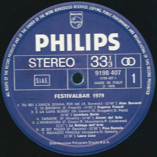 Various - Festivalbar '79 | Philips (6652 005) - 2