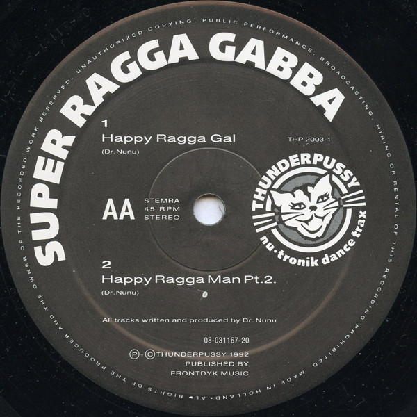 Super Ragga Gabba - Happy Ragga Man | Thunderpussy (THP 2003-1) - 4