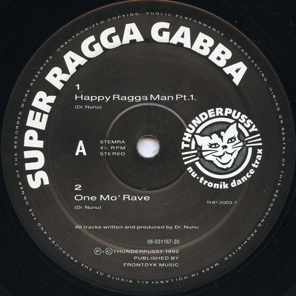 Super Ragga Gabba - Happy Ragga Man | Thunderpussy (THP 2003-1) - 3