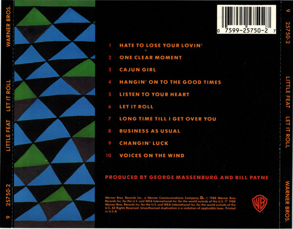 Little Feat - Let It Roll | Warner Bros. Records (9 25750-2) - 2