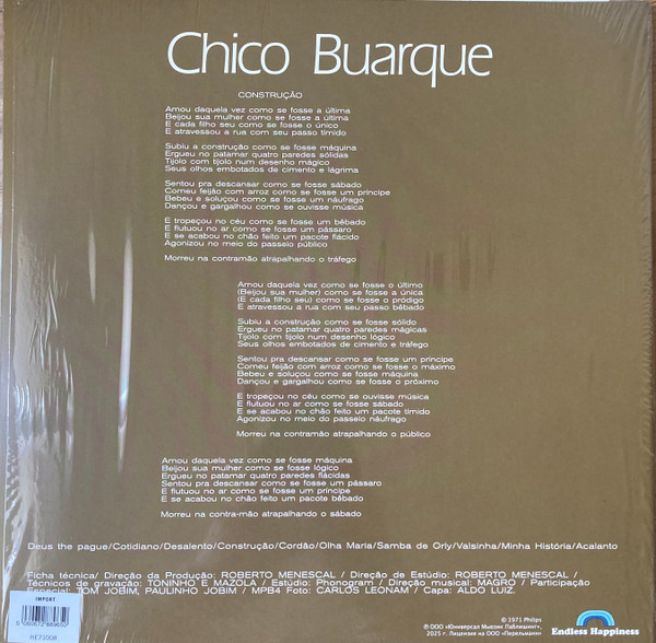 Chico Buarque - Construção | Endless Happiness (HE71008) - 2