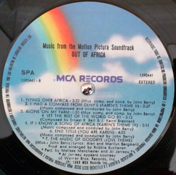 John Barry - Out Of Africa (Music From The Motion Picture Soundtrack) | MCA Records (1590441) - 4