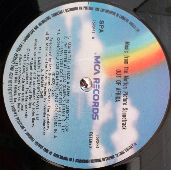 John Barry - Out Of Africa (Music From The Motion Picture Soundtrack) | MCA Records (1590441) - 3
