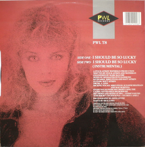 Kylie Minogue - I Should Be So Lucky (Bicentennial Mix) | PWL Records (PWLT 8R) - 2