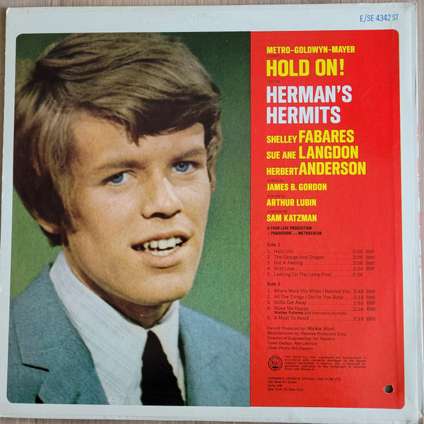 Herman's Hermits - Hold On | MGM Records (E-4342) - 2