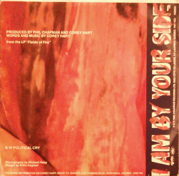Corey Hart - I Am By Your Side (7") [Vinyl] | Aquarius Records (AQ 6023) - 2