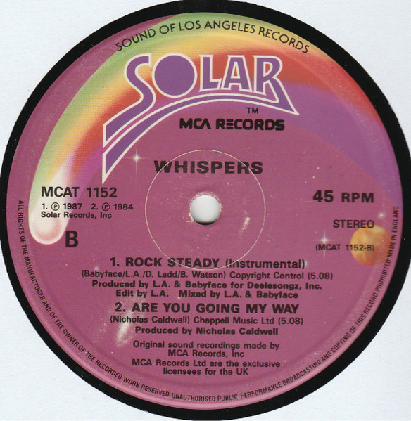 The Whispers - Rock Steady | Solar (MCAT 1152) - 2 The Whispers - Rock Steady | Solar (MCAT 1152) - 2