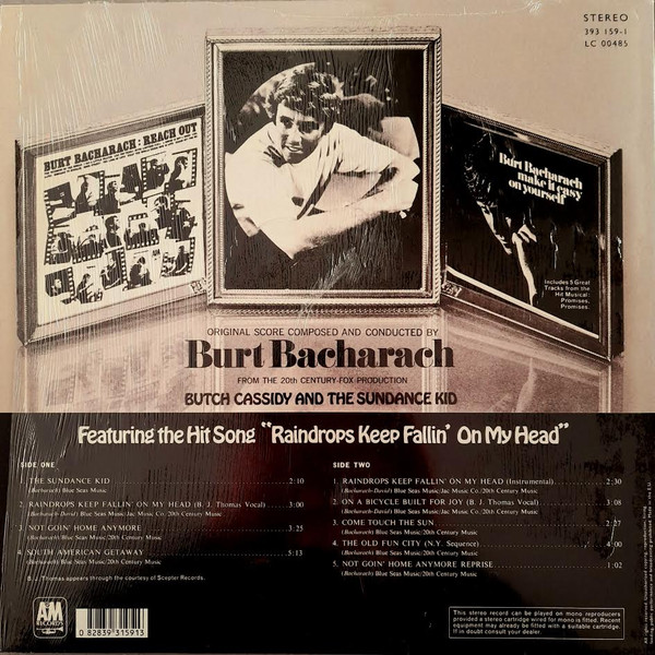 Burt Bacharach - Butch Cassidy And The Sundance Kid (Original Movie Soundtrack) | A&M Records (393 159 1) - 2