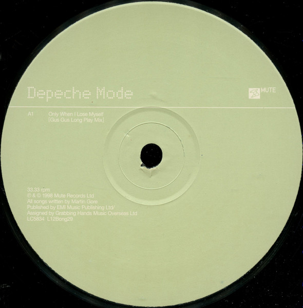 Depeche Mode - Only When I Lose Myself | Mute (L12Bong29) - 3