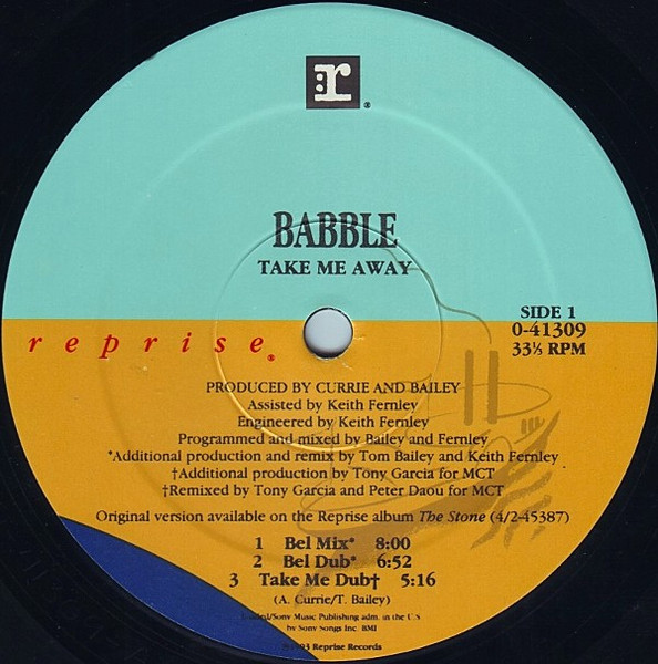 Babble - Take Me Away | Reprise Records (0-41309) - 3