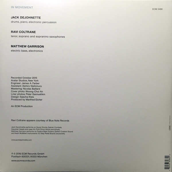 Jack DeJohnette , Ravi Coltrane , Matthew Garrison - In Movement | ECM Records (ECM 2488) - 2