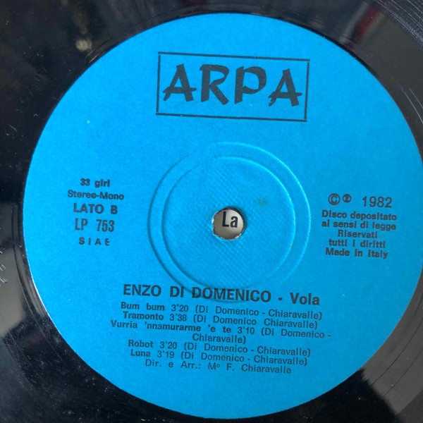 Enzo Di Domenico - Vola | Arpa Record (LP 753) - 3 Enzo Di Domenico - Vola | Arpa Record (LP 753) - 3