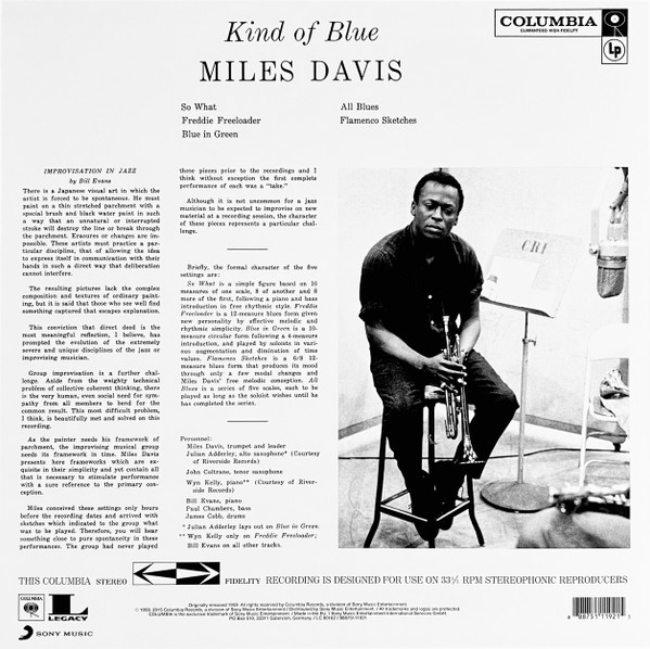 Miles Davis - Kind Of Blue | Columbia (88875111921) - 2