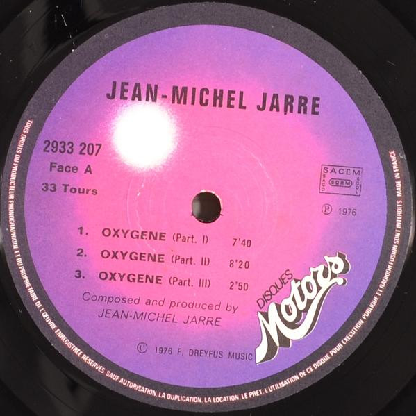 Jean-Michel Jarre - Oxygène | Les Disques Motors (2933 207) - 3 Jean-Michel Jarre - Oxygène | Les Disques Motors (2933 207) - 3