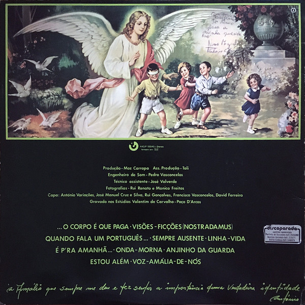 António Variações - Anjo Da Guarda | Valentim De Carvalho (4VCLP 10040) - 2