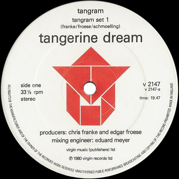 Tangerine Dream - Tangram | Virgin (V 2147) - 2 Tangerine Dream - Tangram | Virgin (V 2147) - 2