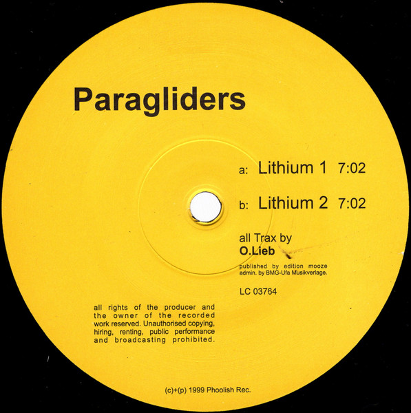 Paragliders - Lithium EP | Phoolish Records (Phoolish 99001) - 3