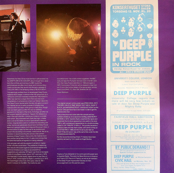 Deep Purple - Scandinavian Nights (Live In Stockholm 1970) | Connoisseur Collection (DP VSOP LP 125) - 2 Deep Purple - Scandinavian Nights (Live In Stockholm 1970) | Connoisseur Collection (DP VSOP LP 125) - 2