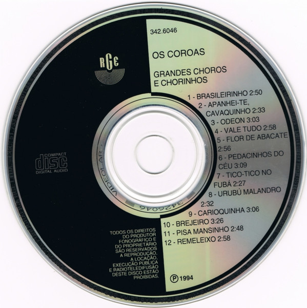 Os Coroas - Grandes Choros E Chorinhos | RGE (CD 342.6046) - 4