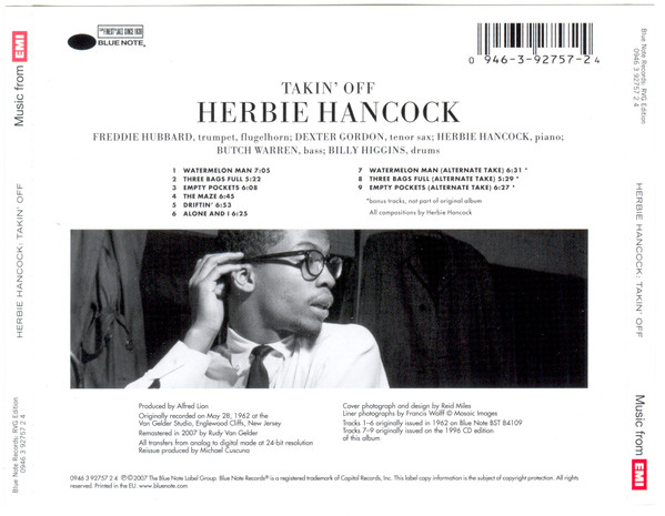 Herbie Hancock - Takin' Off | Blue Note (0946 3 92757 2 4) - 2